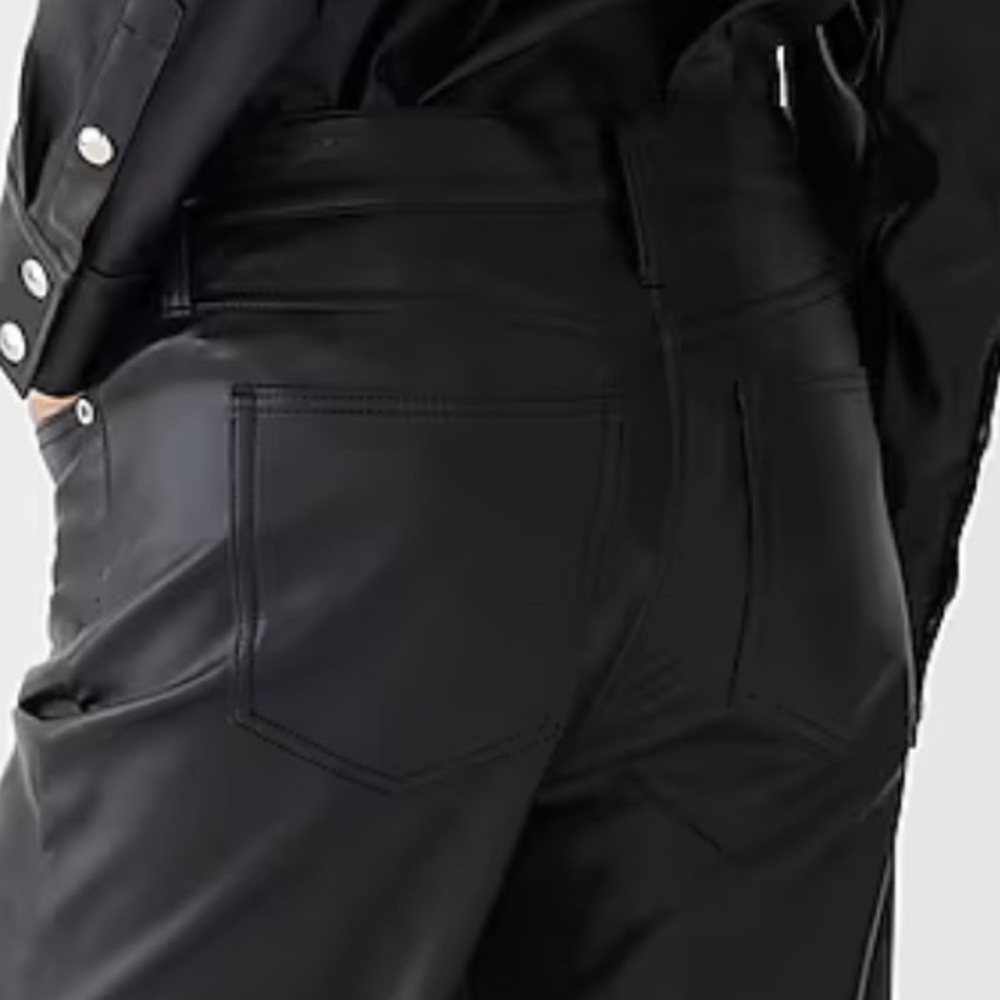 J.Crew Slim wide-leg pant in faux leather - Picture 7 of 15
